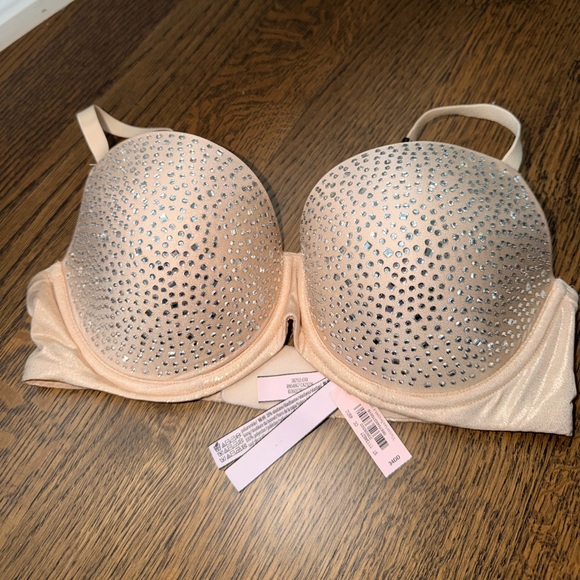 VICTORIA’S SECRET Rhinestone Sparkly Dream Angels Lined Demi Size 34DD Brand New - Picture 11 of 11